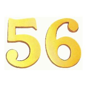 NUMERO 4 LATON PULIDO 100MM