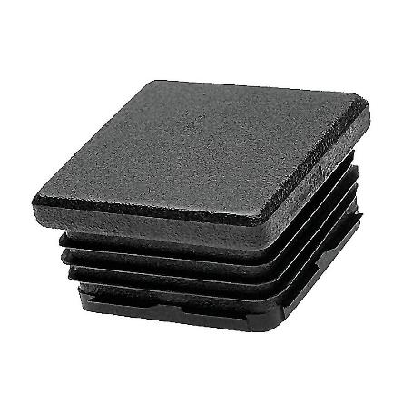 CANTONERA CUADRADA 25MM INTERIOR NEGRA 8802