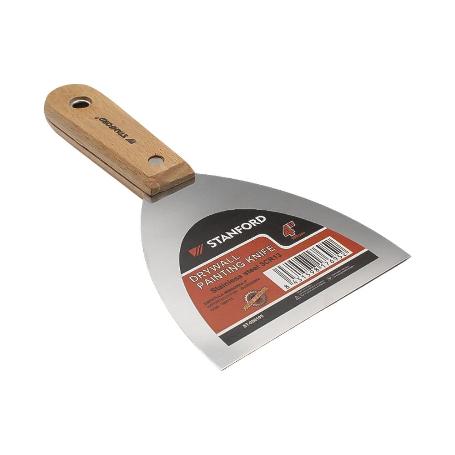 ESPATULA ACERO CROMADA 100 MM M/ MADERA