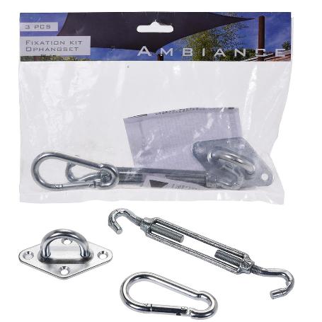 ACCESORIOS FIJACION TELA SOMBRA 3 PIEZAS