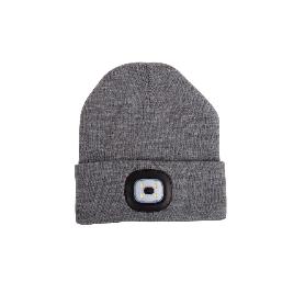 GORRO CON LUZ LED GRIS