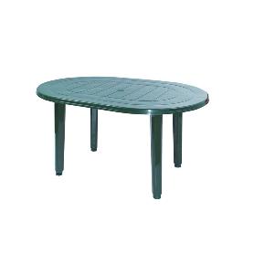 MESA RESINA OVAL 130X90 CM VERDE 4020V