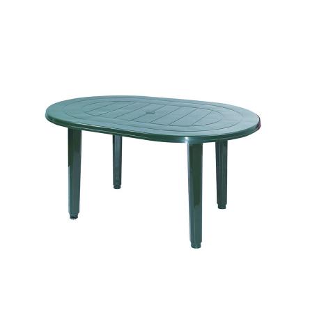 MESA RESINA OVAL 130X90 CM VERDE 4020V