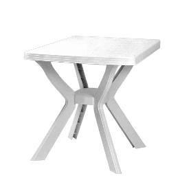 MESA RESINA 70X70 CM BLANCA MYKONOS