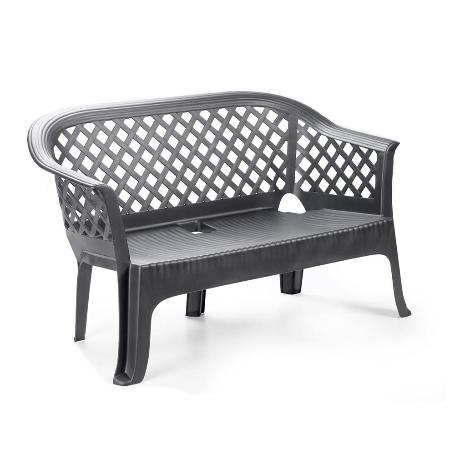 BANCO LARIANA ANTRACITA 134X72X76 CM