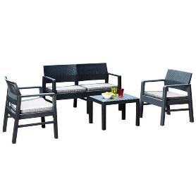 TRESILLO KILIMANJARO ANTRACITA + COJINES