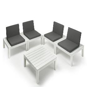 TRESILLO API + COJINES BLANCO