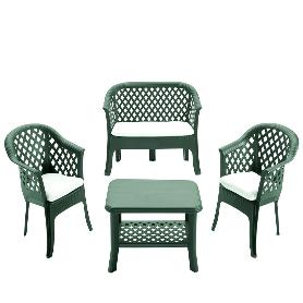 TRESILLO VERANDA VERDE + COJINES