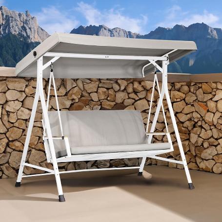 BALANCIN MOMA ACERO BLANCO 193X115X175 CM