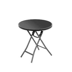 MESA REDONDA PLEGABLE 85 CM ANTRACITA/GRIS