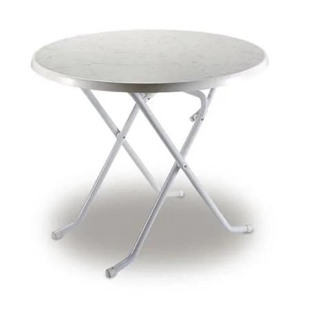 MESA REDONDA PLEGABLE 85 CM BLANCA