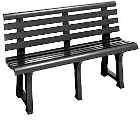 BANCO RESINA ANTRACITA ORCHIDEA 145X49X74 CM