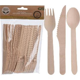 CUBIERTOS CARTON 16X3 CM 48 PIEZAS