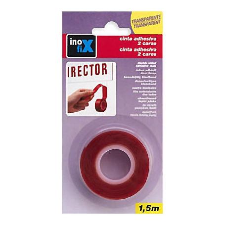 CINTA ADHESIVA 2 CARAS TRANSPARENTE 19X1,5M