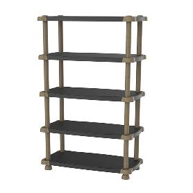 ESTANTERIA 5 ESTANTES 88X43X184 CM 86085 NEGRA