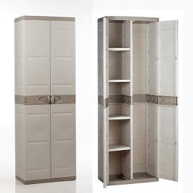 ARMARIO ESCOBERO 70X44X176 CM 9204 BEIGE