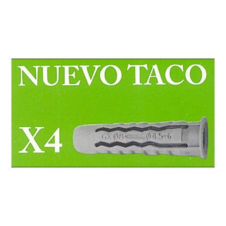 TACOS NYLON 10MM. X4 TIPO X