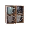 TAZAS MUG TEXTURAS 200 ML 4 PIEZAS