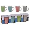 TAZAS MUG LOZA 24 CL COLORES