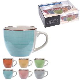 TAZAS CAFE LOZA COLORES 9 CL