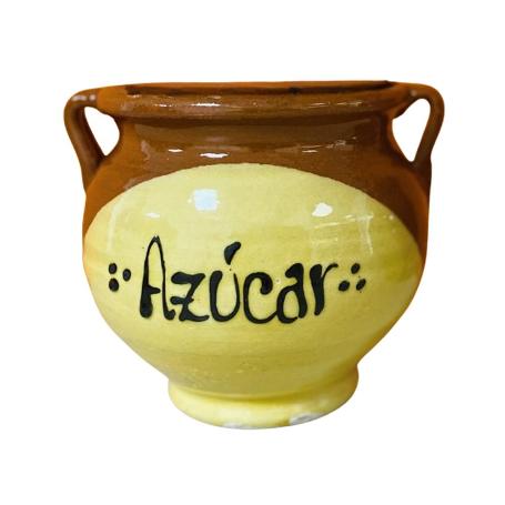 AZUCARERO BICOLOR BARRO 12X11CM SIN TAPA