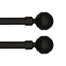 BARRA FORJA AZMARK 16/19MM 150-290CM ESFERA NEGRA