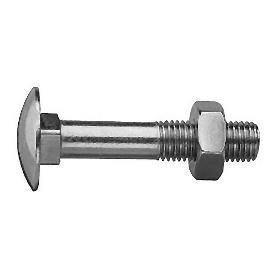 TORNILLO CABEZA REDONDA CON TUERCA 8X 80 ZINC