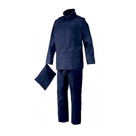 TRAJE AGUA POLIESTER PVC AZUL MARINO L R-1700A