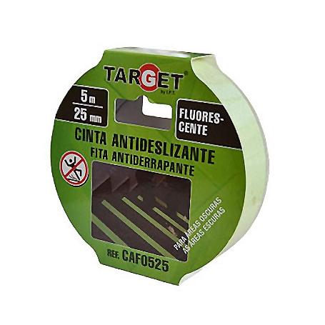 CINTA ANTIDESLIZANTE FLUORESCENTE 25MM