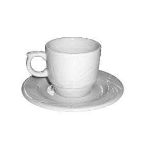 TAZA CAFE CON PLATO PORCELANA 1259