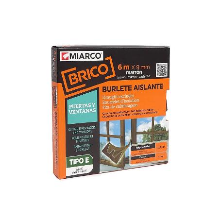 BURLETE CAUCHO TIPO E MARRON 9MM×6 10764 MIARCO