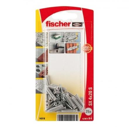 BLISTER 25 TACO+TORNILLO SX 4*20 SK 567815 FISCHER