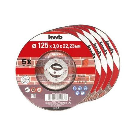 PACK 5 DISCS CORTE PIEDRA 125X3X22,23MM 49792295
