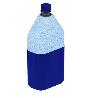 BOTELLA CORCHO 1 LITRO AZUL O GRIS 123X  78X275