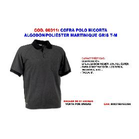 COFRA FINSTOCK  POLO M-CORTA ALGODON-POL. MARTINIQUE GRIS T-M