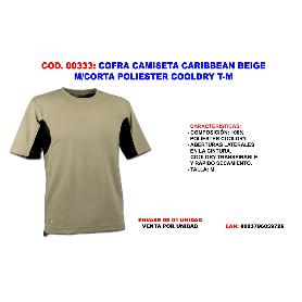 BAJA COFRA CAMISETA CARIBBEAN BEIGE M-CORTA COOLDRY T-M