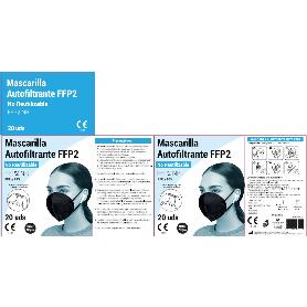 MASCARILLA FINSTOC FFP2 NEGRA PLEGABLE ENVASADAS INDIVIDUALMENTE (CAJA 20 UNIDADES)