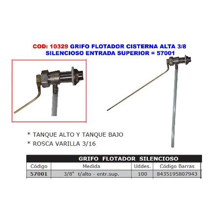 GRIFO FLOTADOR CISTERNA ALTA 3-8 SILENCIOSO ENTRA.SUPERIOR 57001