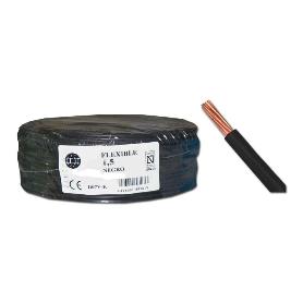 CABLE ELECTRICO FLEXIBLE 6,0 MM DE 100 MT NEGRO H6NG