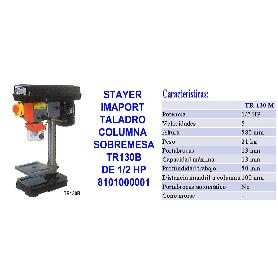 STAYER IMAPORT TALADRO COLUMNA SOBREM. TR130C  1-2 HP 42485