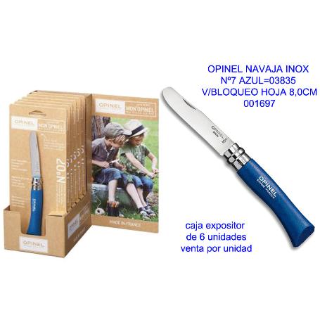 OPINEL FINSTOCK NAVAJA INOX Nº7  V-BLOQUEO HOJA 8,0CM 001697