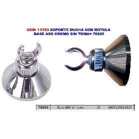 SOPORTE DUCHA CON ROTULA BASE ABS CROMO SIN TOMA  78803
