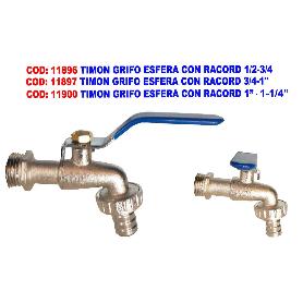 PLUVIA GRIFO ESFERA PALANCA M-M 1-2X3-4 ADAPTADOR MANGUERA JARDI