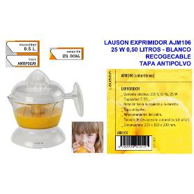 EXPRIMIDOR AJM106 25 W 0,50 LTROS.BLANCO+RECOGECABLE+TAPA