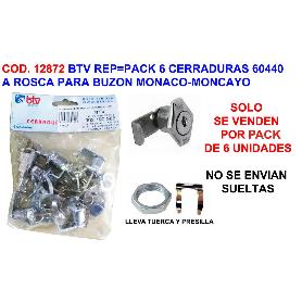 BTV CERRADURA BUZON MONACO CROMO PACK 6 UDS REF 60467