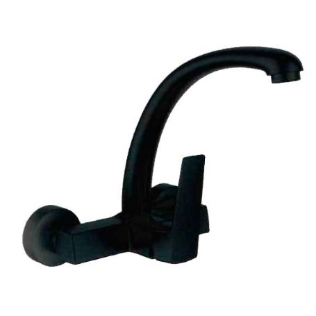 IBERGRIF GRIFO MONOMAN COCINA FREGADER MURAL NEGRO IBIZA M16307B