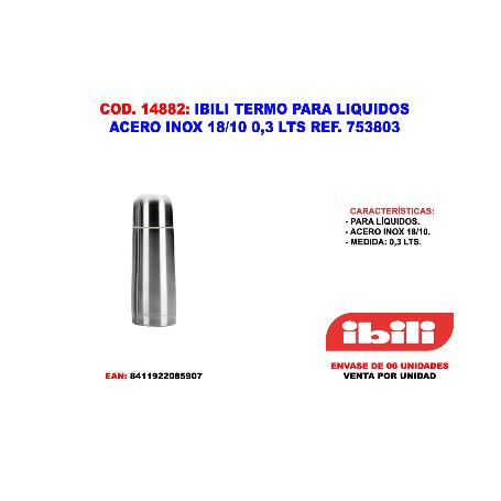 IBILI FINSTOCK TERMO PARA LIQUIDOS A- INOX 18-10 0,3 LTS 753830