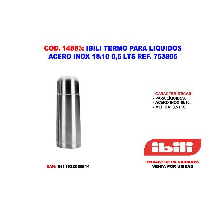 IBILI FINSTOCK TERMO PARA LIQUIDOS A-INOX 18-10 0,5 LTS 753805