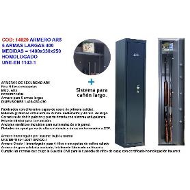 ARMERO 5 ARMAS LARGAS 400-A-AR5 1400X330X250 HOMOL.UNE-EN 1143-1