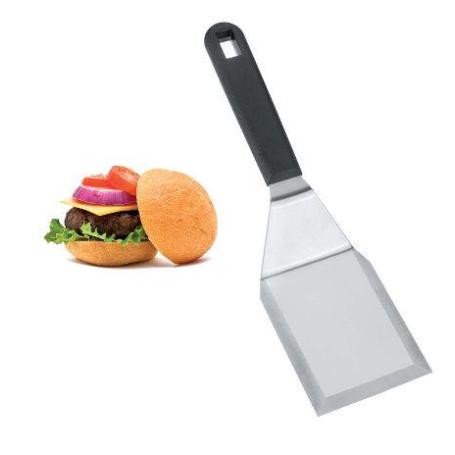 MENAJE ESPATULA RECTAN INOX PLANCHA 27X7.5 CM MANGO PP 204450000